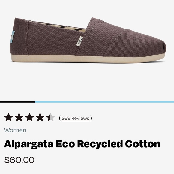 Ash grey TOMS worn twice - Picture 2 of 4